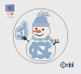 North Carolina Snowman 4 inch round