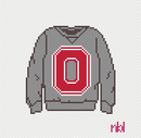 Ohio State Sweatshirt Needlepoint Canvas - Needlepoint by Laura