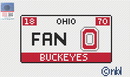 Ohio State License Plate- FAN-1