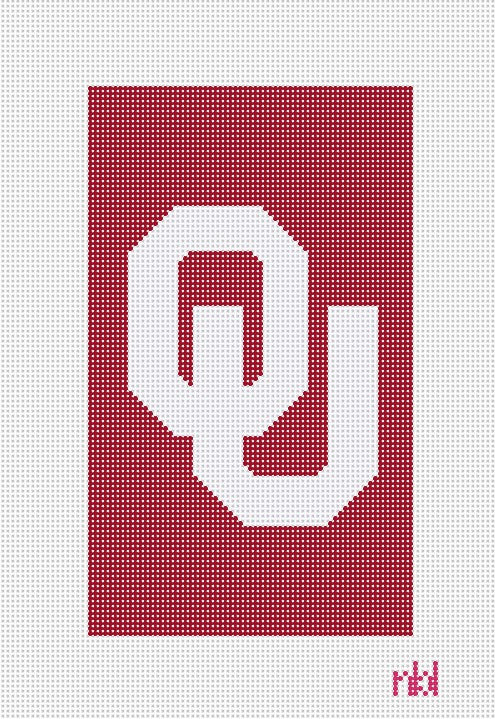 Oklahoma Mini Flag Kit - Needlepoint by Laura