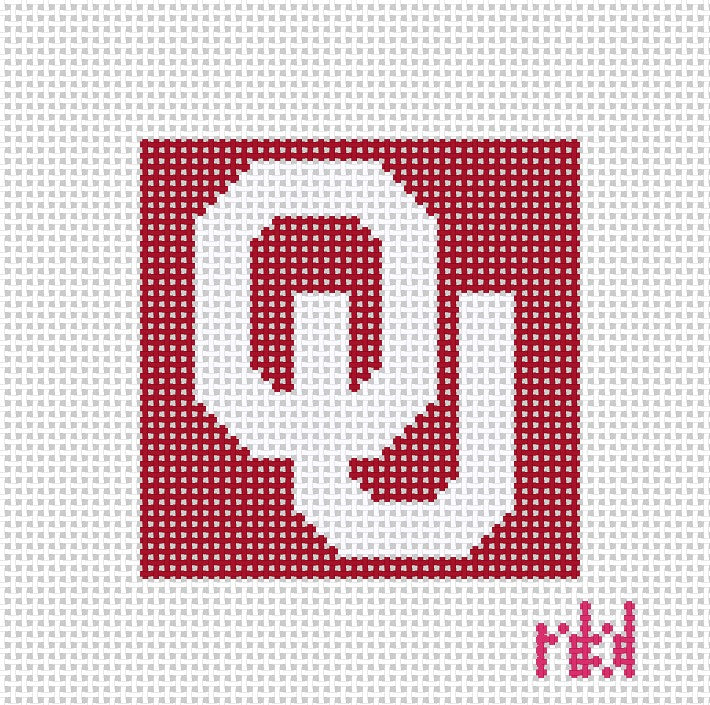 Oklahoma Mini Square - Needlepoint by Laura