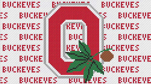 Ohio State Purse Insert And Strap - Needlepoint by Laura