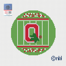 Ohio State Football Field Round Canvas-1
