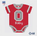 Ohio State Baby Onesie Needlepoint Canvas-1