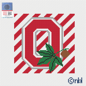 Ohio State Stripe Needlepoint Canvas