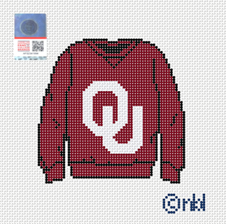 Oklahoma Sweatshirt Needlepoint Canvas