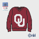 Oklahoma Sweatshirt Needlepoint Canvas-1