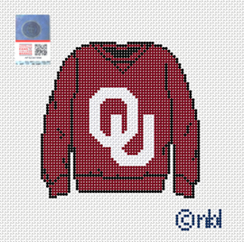 Oklahoma Sweatshirt Needlepoint Canvas