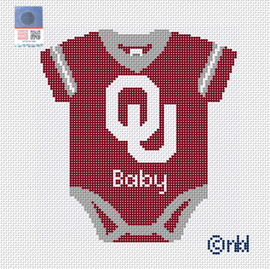 Oklahoma Baby Onesie Needlepoint Canvas