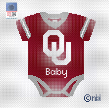 Oklahoma Baby Onesie Needlepoint Canvas