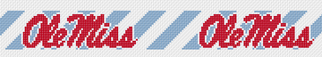 Ole Miss Striped Belt or Purse Strap