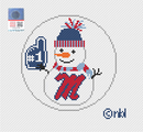 Ole Miss Snowman 4 inch round-1
