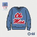 Ole Miss Sweatshirt Needlepoint Canvas-1