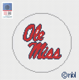 Ole Miss Round Canvas