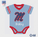 Ole Miss Baby Onesie Needlepoint Canvas-1