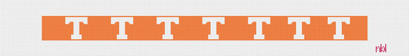 Tennessee Power T Belt Canvas - Needlepoint by Laura