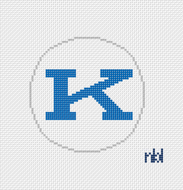 Kentucky Wildcats Power K Round Needlepoint Canvas, 4 in., 14 mesh