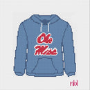Ole Miss Hooded Sweatshirt Needlepoint Canvas - Needlepoint by Laura