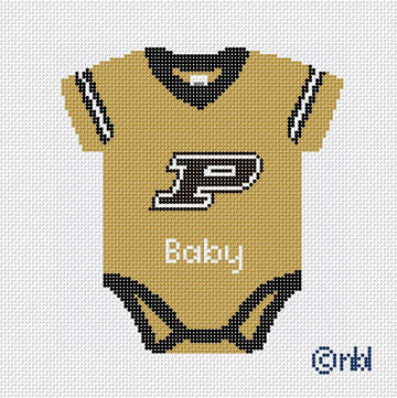 Purdue Baby Onesie Needlepoint Canvas