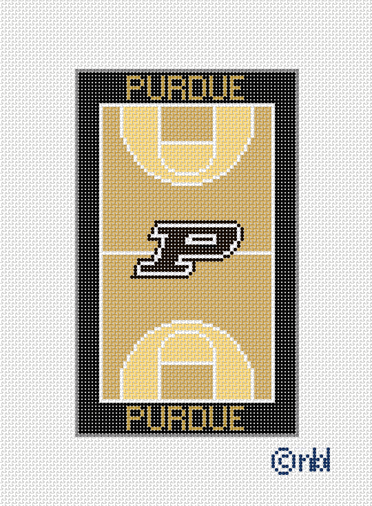 Purdue Basketball Court Mini Flag Canvas