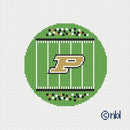 Purdue Football Field Round Canvas-1