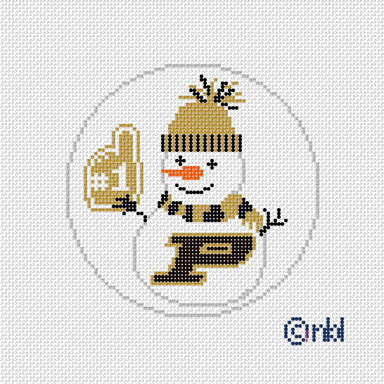 Purdue Snowman 4 inch round