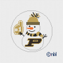 Purdue Snowman 4 inch round-1