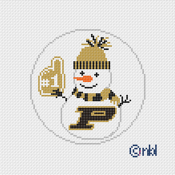 Purdue Snowman 4 inch round