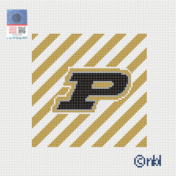 Purdue Stripe Needlepoint Canvas