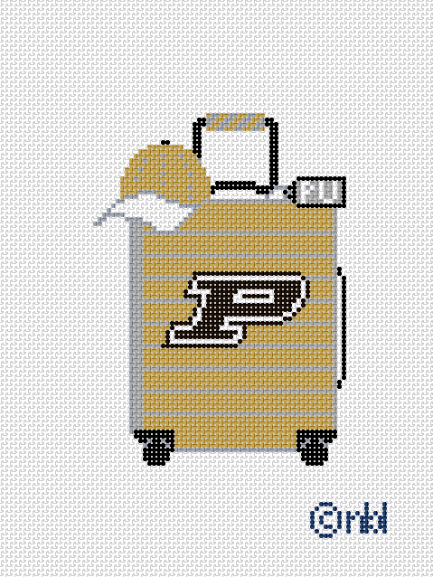 Purdue Travel Suitcase Needlepoint Canvas