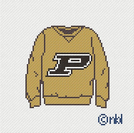 Purdue  Sweatshirt Needlepoint Canvas
