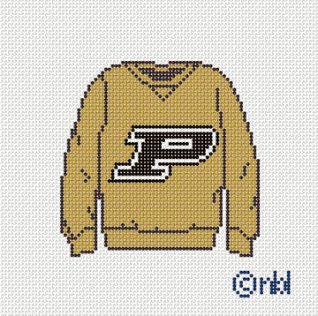 Purdue  Sweatshirt Needlepoint Canvas