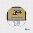 Purdue Basketball Net Needlepoint Canvas-1