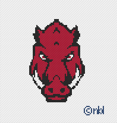 Arkansas Razorback  Mascot on 13 mesh