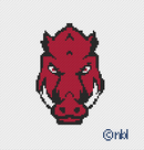 Arkansas Razorback  Mascot on 13 mesh-1