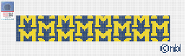 Michigan Key Fob- Repeating Logo