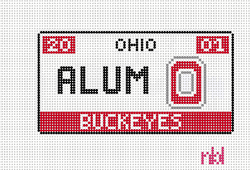Ohio State License Plate - Needlepoint by Laura