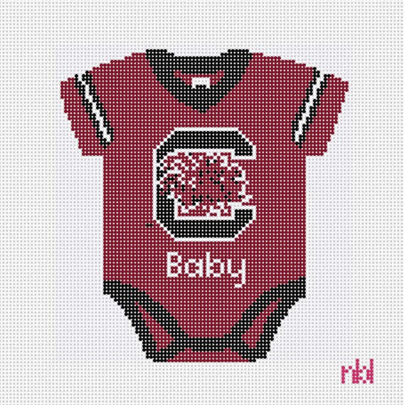 South Carolina Baby Onesie - Needlepoint by Laura