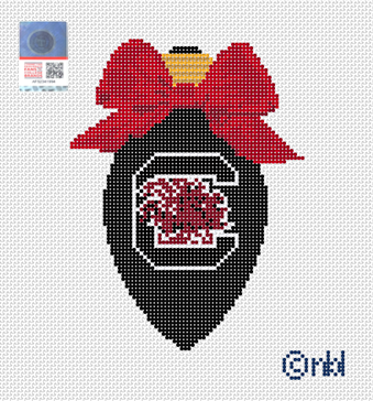 South Carolina Christmas Bow Light Bulb Red