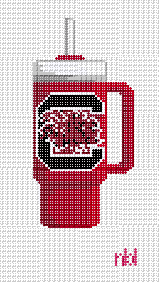 South Carolina Tumbler - Needlepoint by Laura