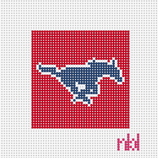 SMU Mini Square - Needlepoint by Laura