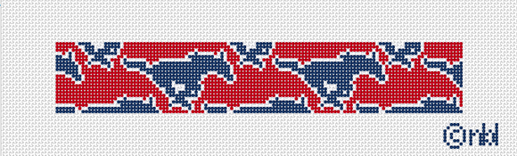 SMU Key Fob- Repeating Logo