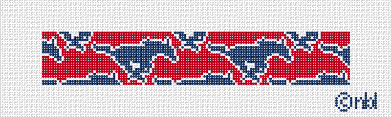 SMU Key Fob- Repeating Logo