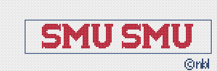 SMU Key Fob | Needlepoint by Laura