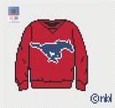 SMU Sweatshirt Needlepoint Canvas-1