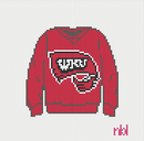 Western Kentucky Sweatshirt Needlepoint Canvas - Needlepoint by Laura