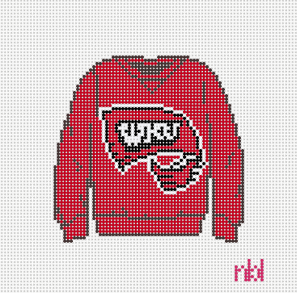 Western Kentucky Sweatshirt Needlepoint Canvas - Needlepoint by Laura