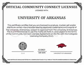 Arkansas Wooo Keyfob - Needlepoint by Laura