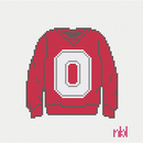 Ohio State Sweatshirt Needlepoint Canvas Red-1