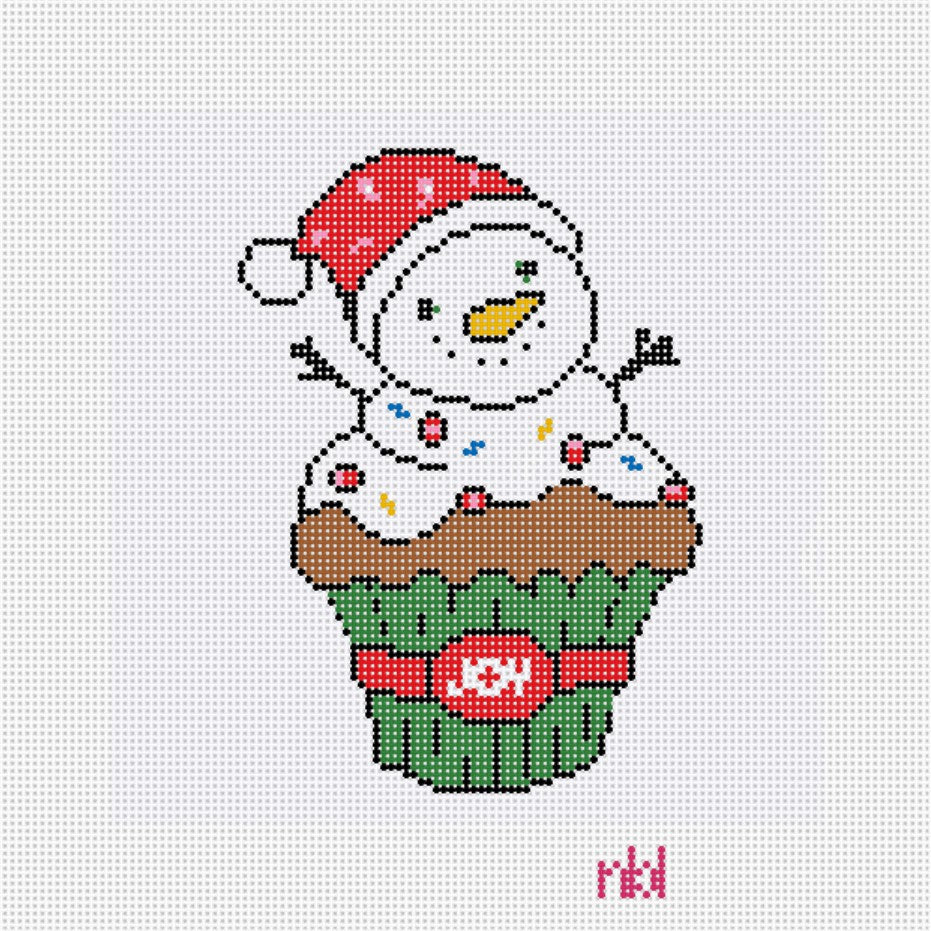 Christmas Cupcake Collection - Needlepoint by Laura